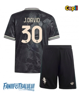 Juventus Jonathan David #30 Echipament de Fotbal Replică 2025-26 Copii Treilea (+ Șorturi)